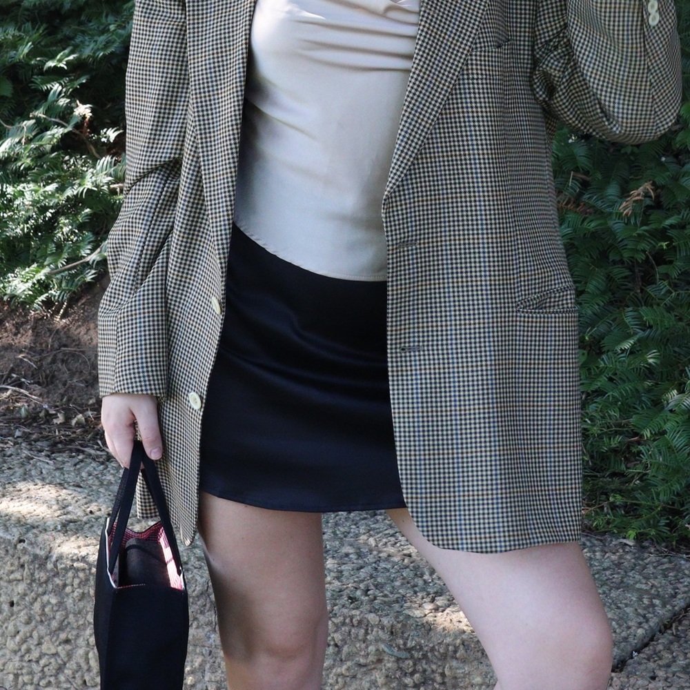 Silk mini skirt